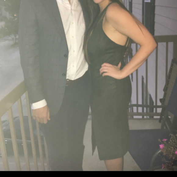 GB Hunter Green Polyester/velvet Midi Dress - Picture 5 of 5